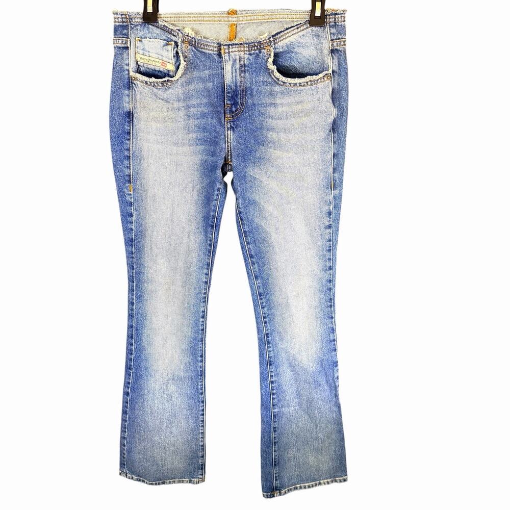 Diesel Jeans Womens 1969 D Ebbey Re Low cut Bootcut 32 X 36 Grunge Bohemian Boho